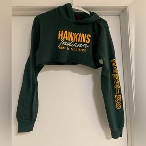 Cropped Hawkins Sweatshirt from Stranger Things Store. Sz small